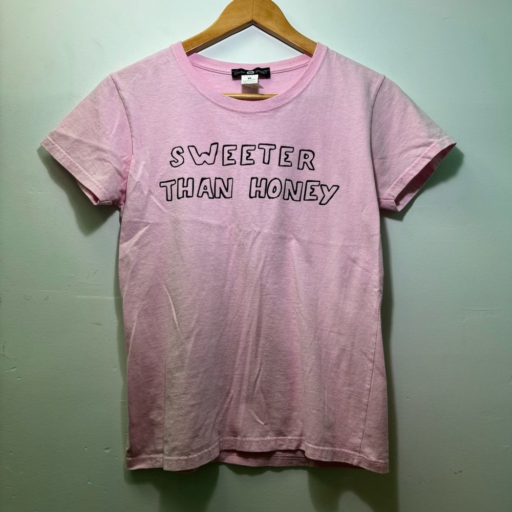 Sweeter Than Honey Baby Pink Baby Tee Graphic